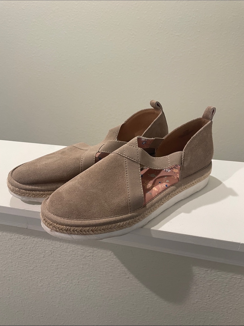 Lucky Brand Jenife Espadrille Platform Slip-On shoes size 7.5